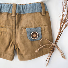 Load image into Gallery viewer, Love Henry Bottoms Baby Boys Oscar Shorts - Taupe
