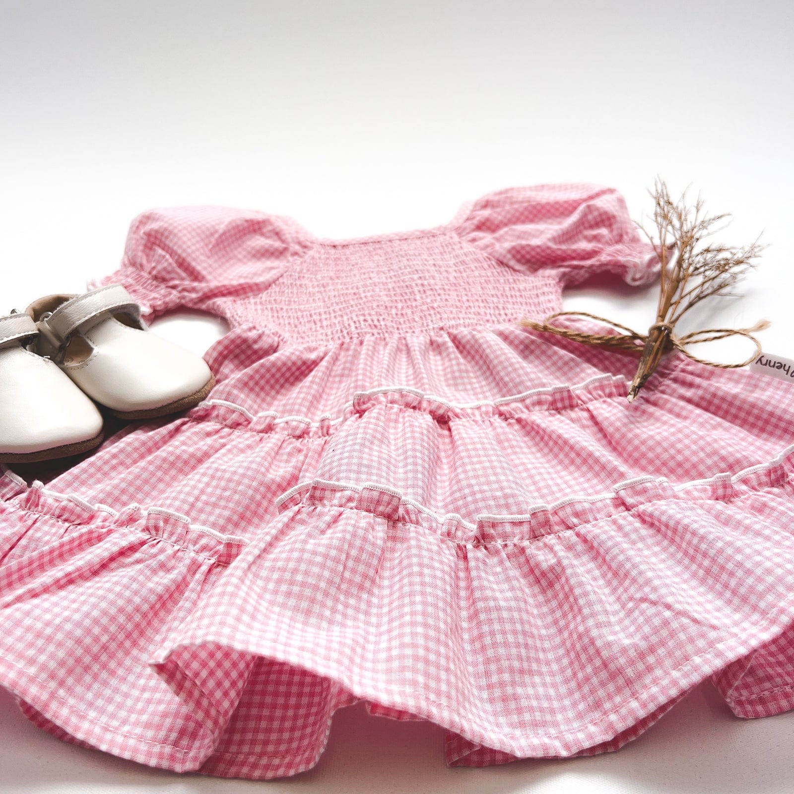 Love Henry Dresses Baby Girls Daisy Dress - Pink Gingham