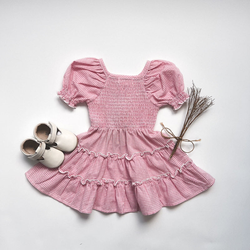 Baby Girls Daisy Dress - Pink Gingham