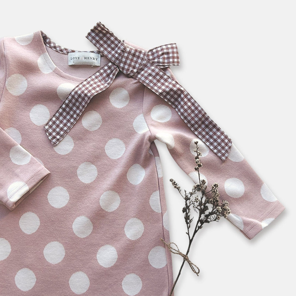 Love Henry Dresses Girls Mary Dress -  Pink/White Spot