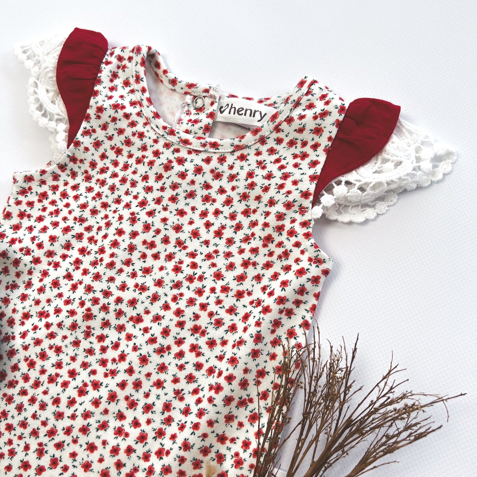 Love Henry Knit Onesie Baby Girls Knit Romper - Petite Poppy