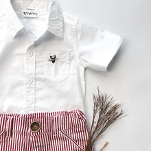 Load image into Gallery viewer, Love Henry Rompers Baby Boys Dress Shirt Romper - White
