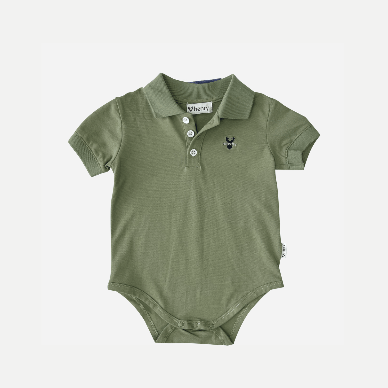 Love Henry Rompers Baby Boys Polo Romper - Green