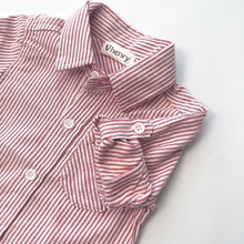 Load image into Gallery viewer, Love Henry Tops Boys Dress Shirt - Red Pinstripe
