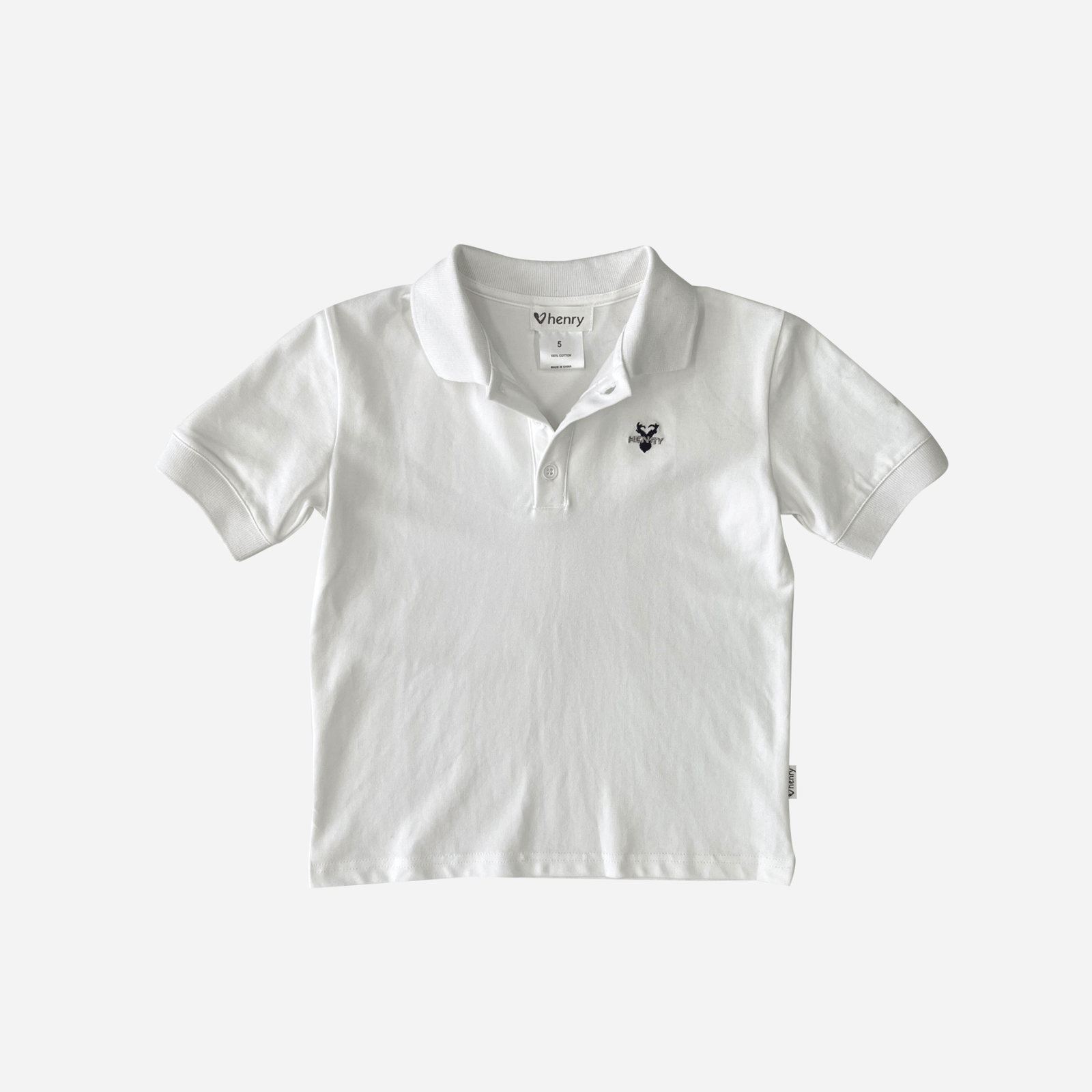 Love Henry Tops Boys Polo Shirt - White