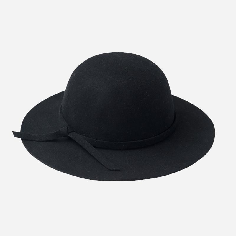 Girls Wool Felt Hat - Black