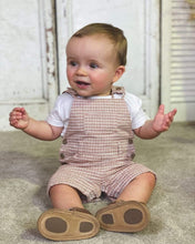 Load image into Gallery viewer, Love Henry Overalls Baby Boys Roy Dungaree - Rustic Salmon Stripe
