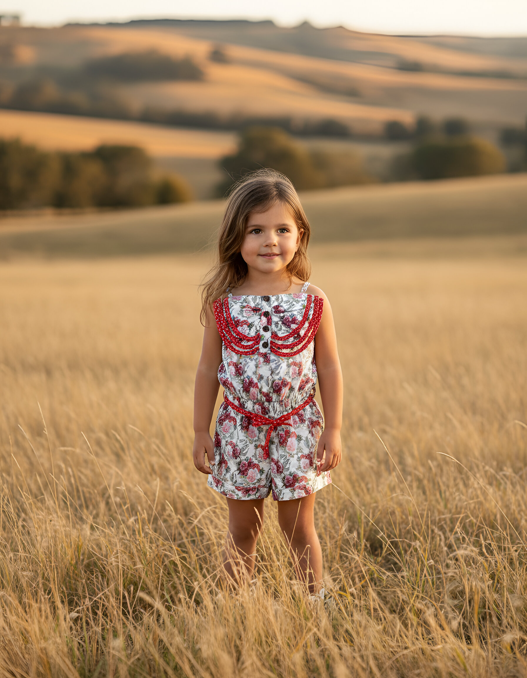 Girls Miranda Playsuit - Festive Florals