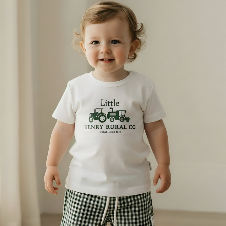 Baby Boys Tractor Tee - Green 26