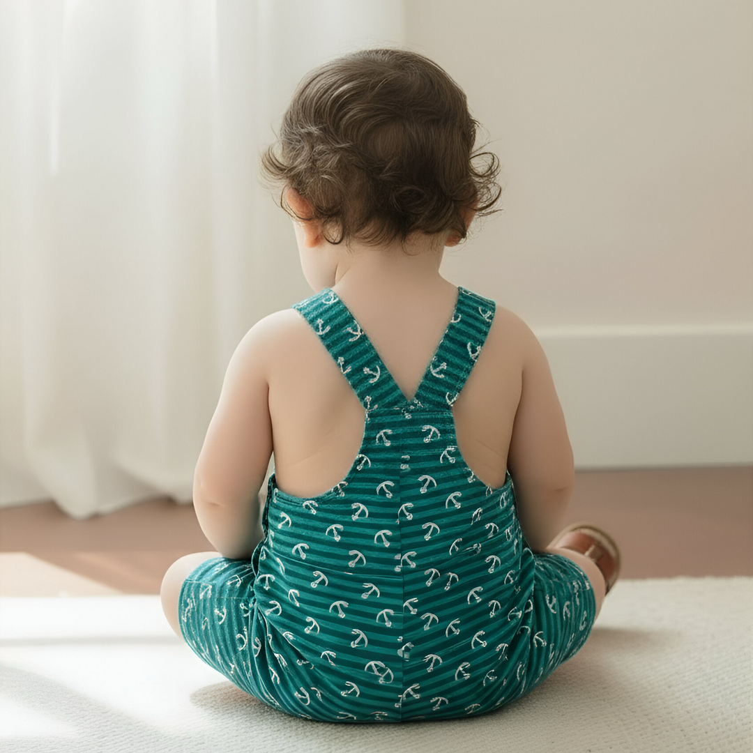 Baby Boys Roy Dungaree - Coastal Anchors 26