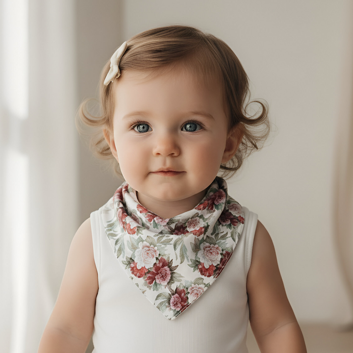 Baby Girls Dribble Bib - Festive Floral