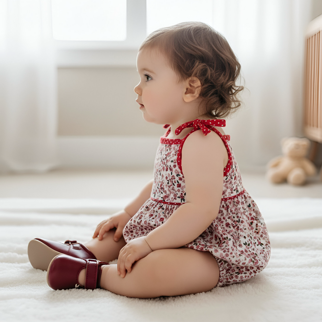 Baby Girls Elsie Playsuit  - Pink Petite Floral