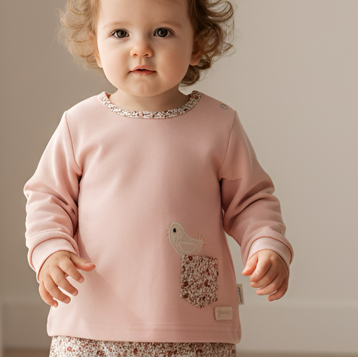 Baby Girls Knit Top -  Pocket Birdy