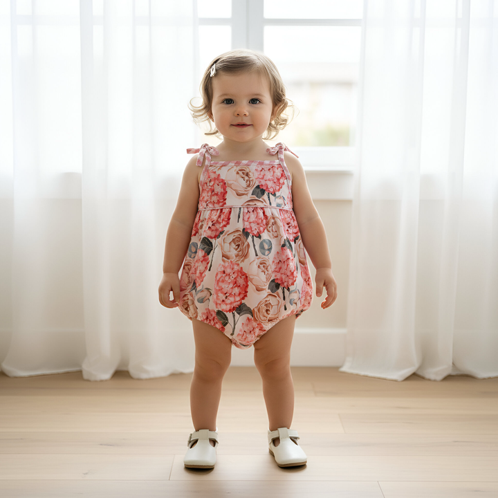 Baby Girls Elsie Playsuit - Pink Blossom