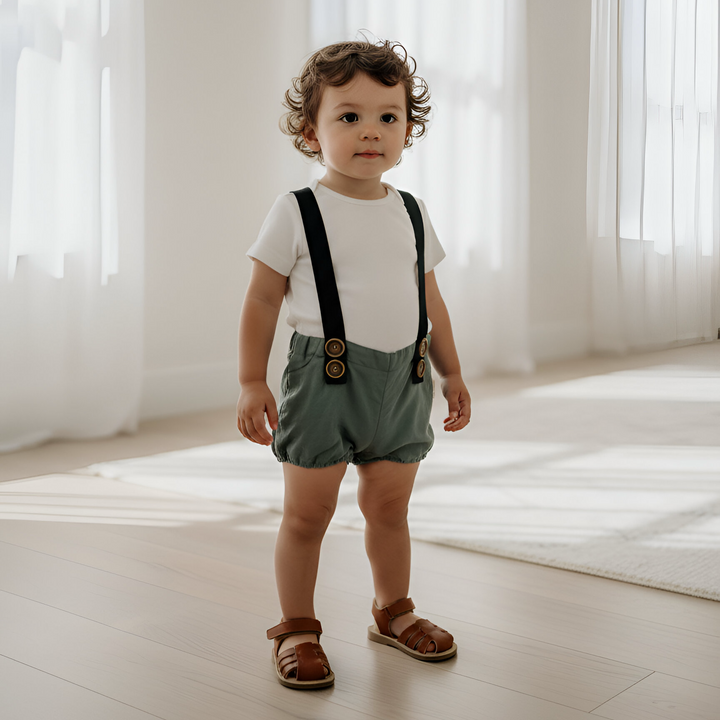 Baby Boys Digby - Green Linen 26