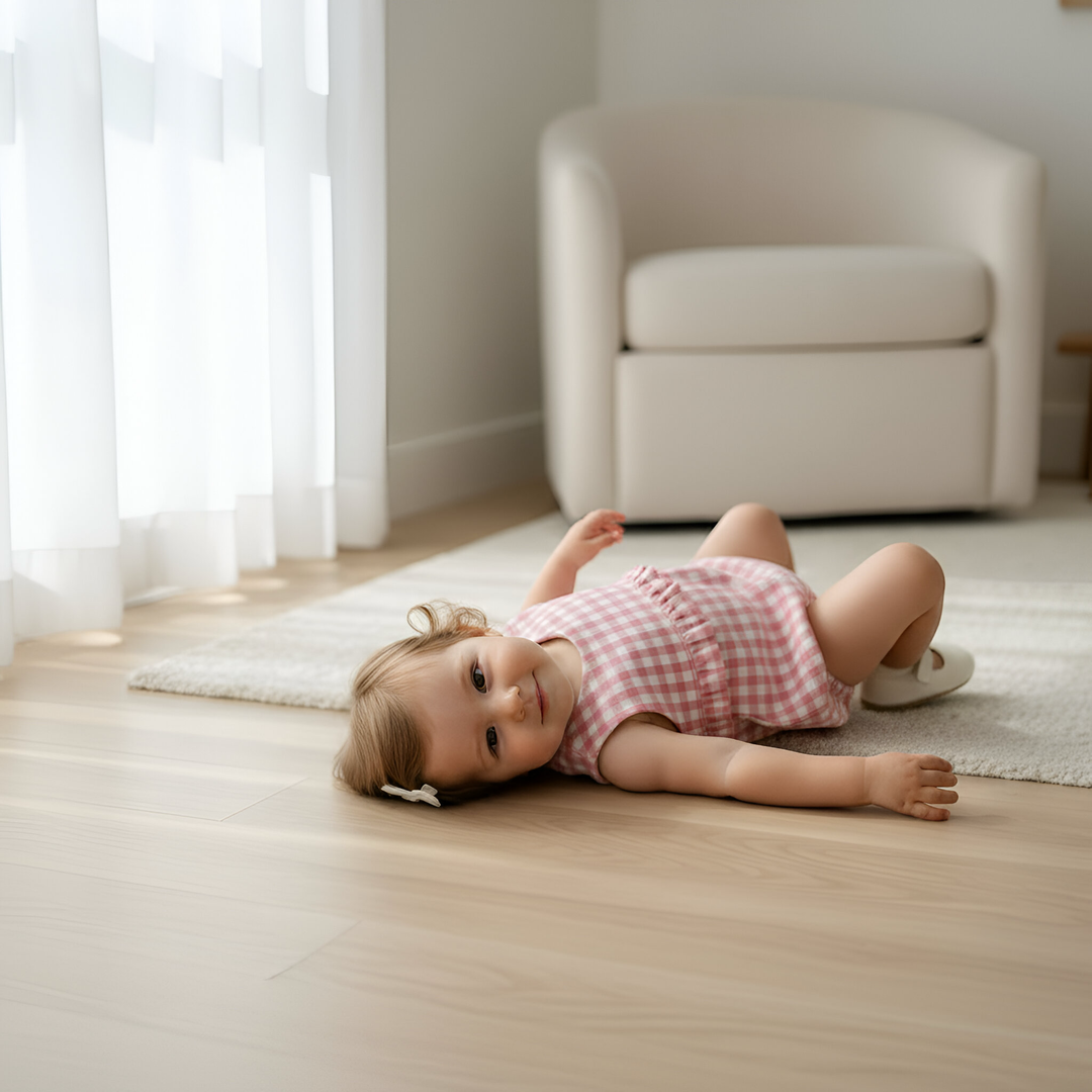 Baby Girls Nora Playsuit - Pink Check