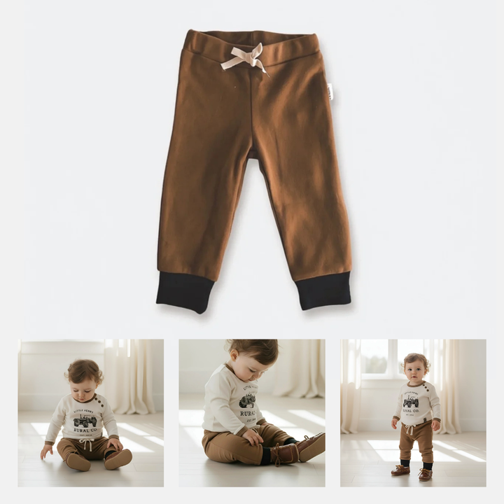 Baby Boys Comfy Pants - Chestnut