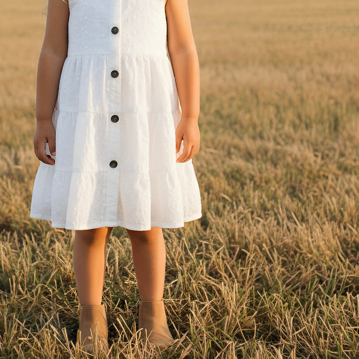 Girls Alice Dress - White