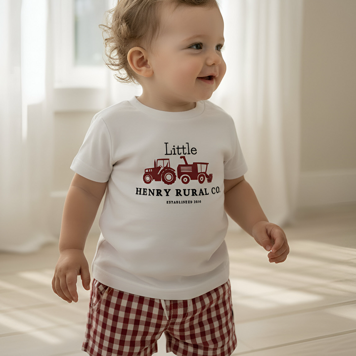 Baby Boys Tractor Tee - Red 26