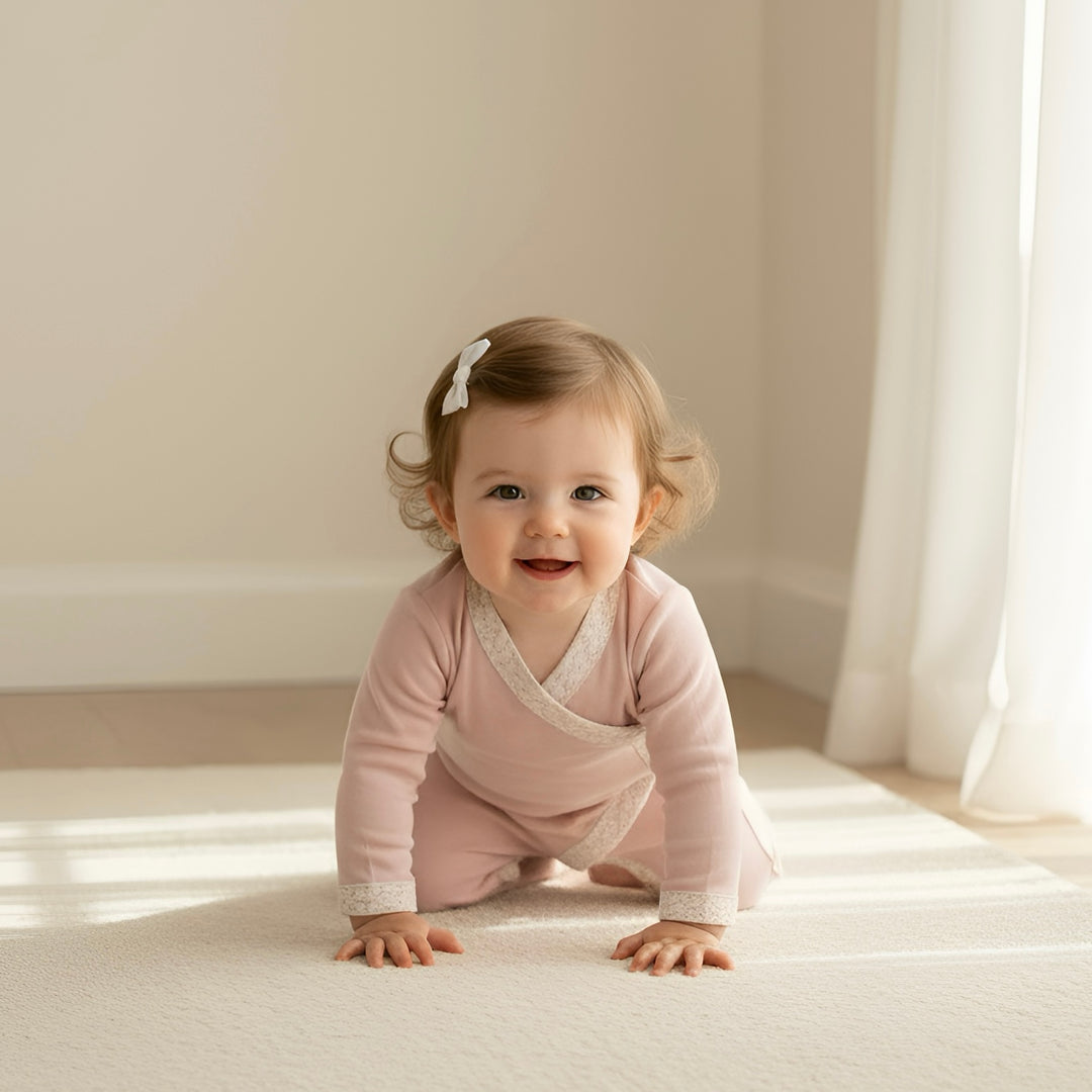 Baby Girls Winter Onesie - Pink