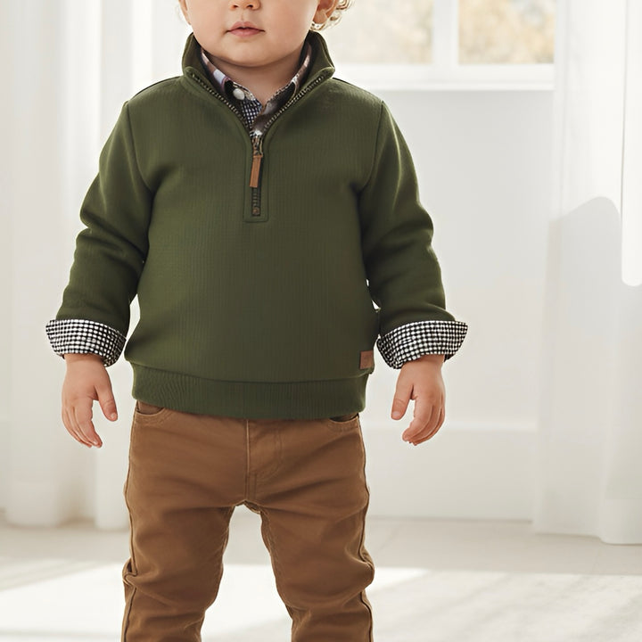 Baby Boys Harry Jumper - Dark Olive