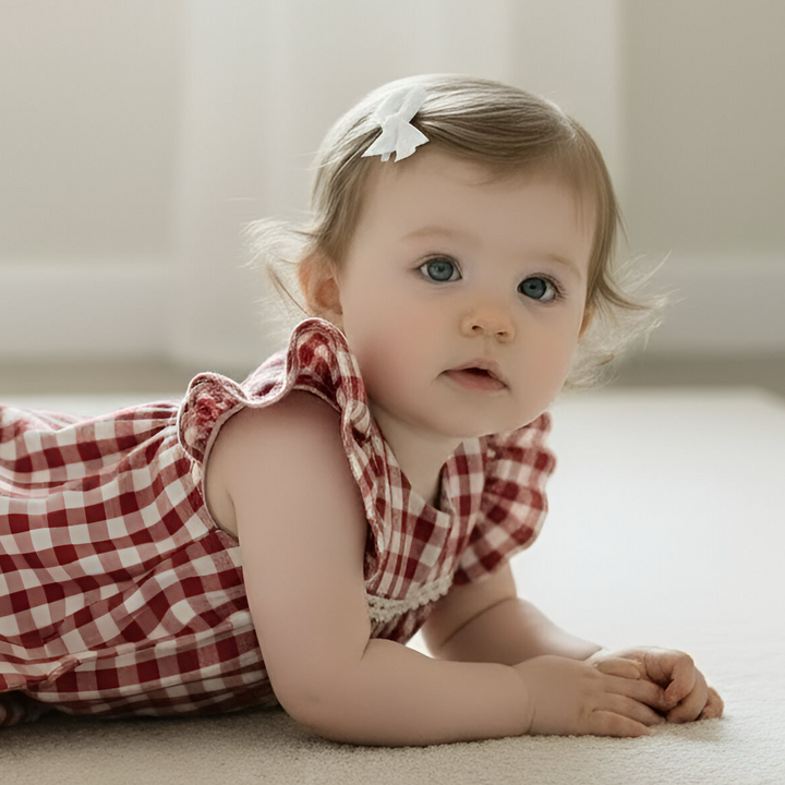 Baby Girls Maisy Dress - Red Check