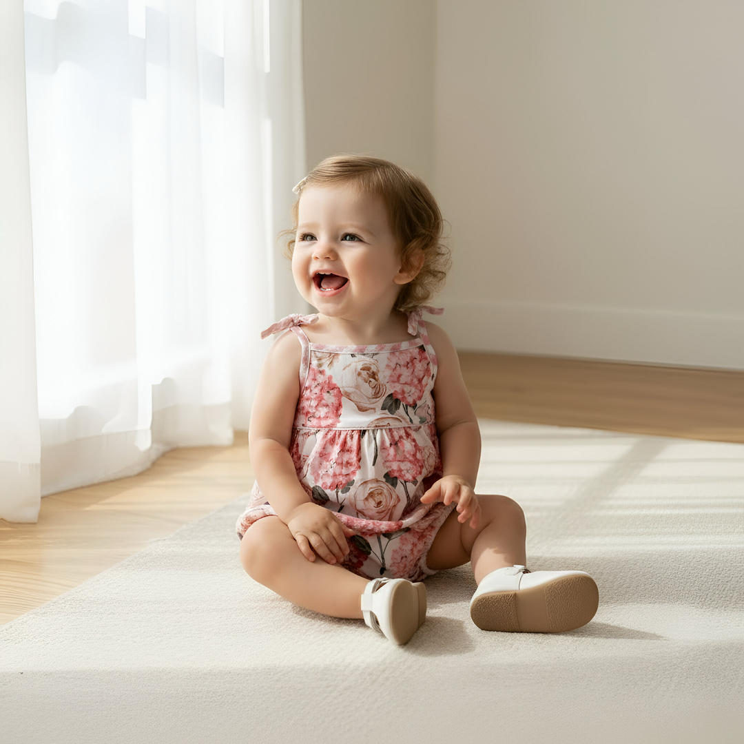 Baby Girls Elsie Playsuit - Pink Blossom