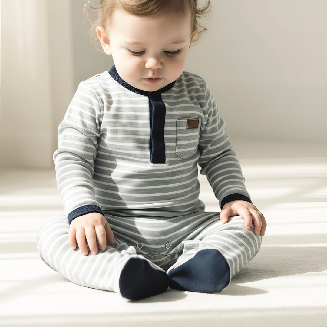 Baby Boys Winter Onesie - Blue