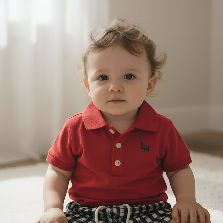 Baby Boys Sonny Short - Navy Check