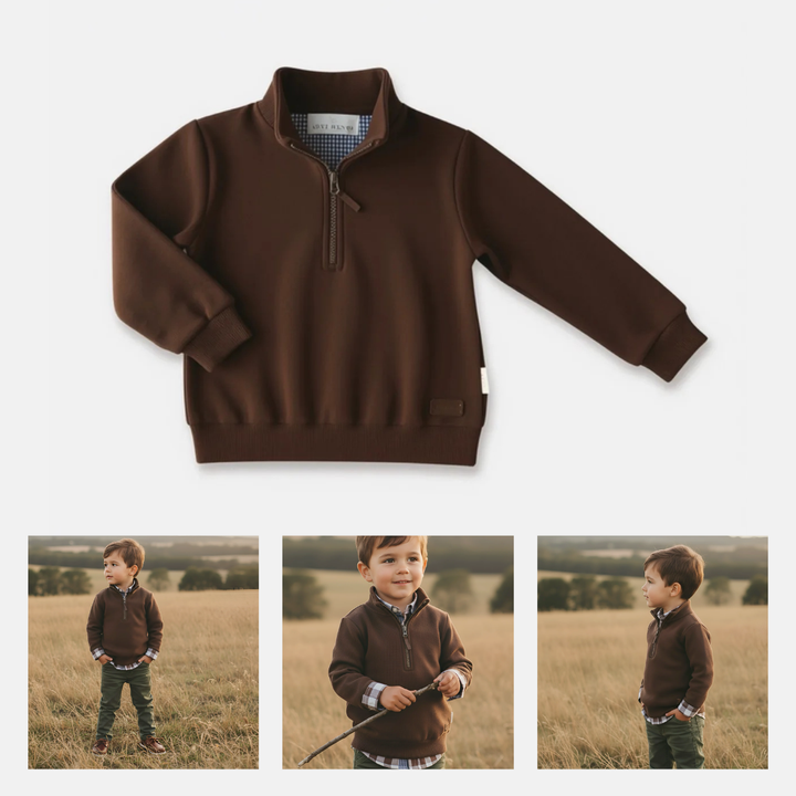 Boys Harry Jumper - Dark Chestnut