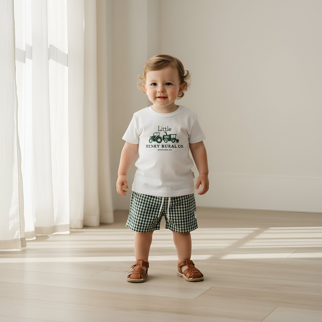 Baby Boys Tractor Tee - Green 26