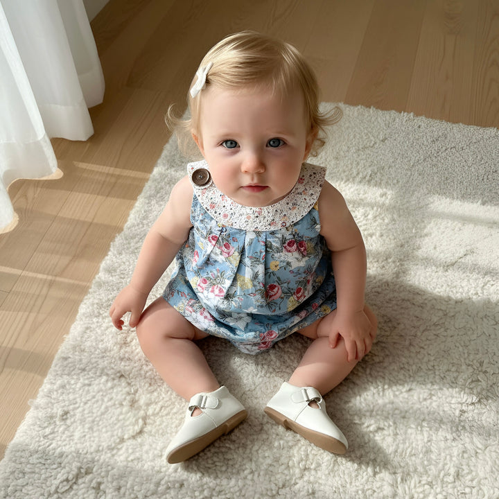 Baby Girls Sofia Playsuit - Blue Blossom