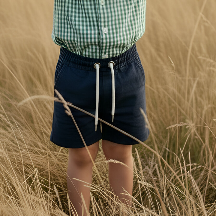 Boys Sonny Shorts - Navy Linen