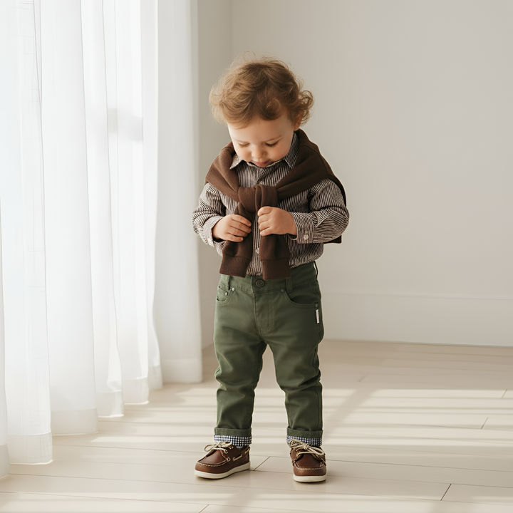 Baby Boys Chino Pant - Dark Olive