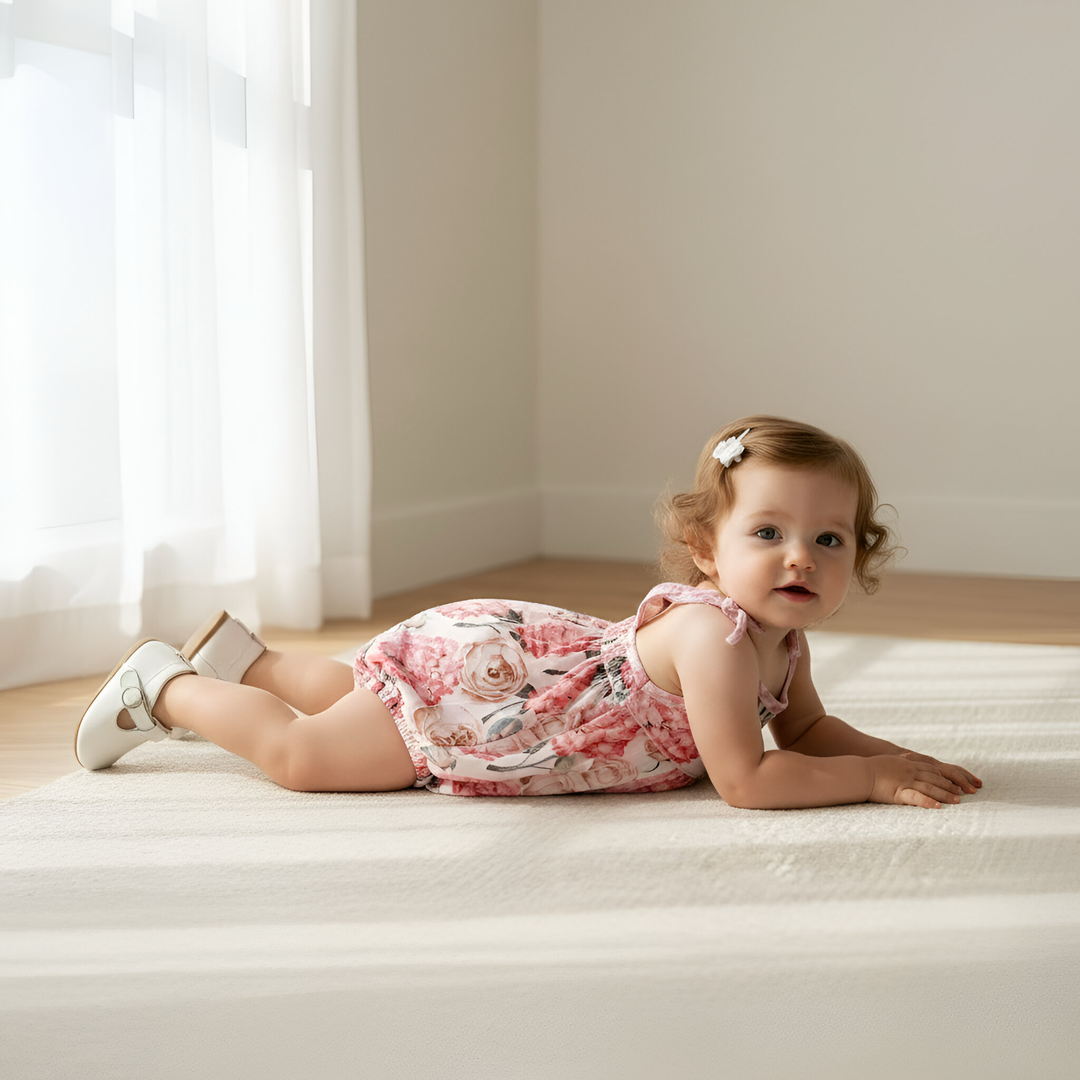 Baby Girls Elsie Playsuit - Pink Blossom