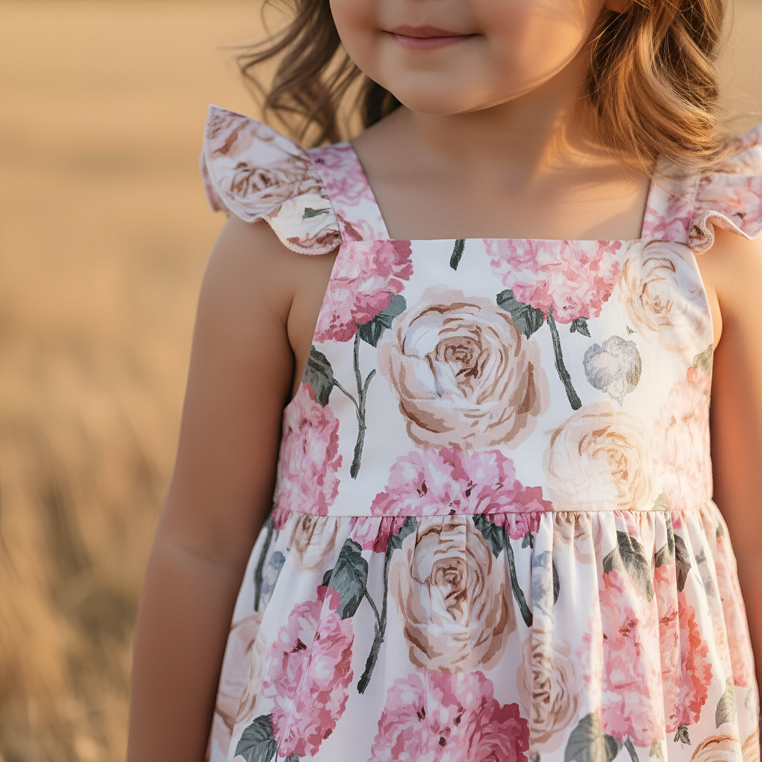 Girls Esme Top - Pink Blossom
