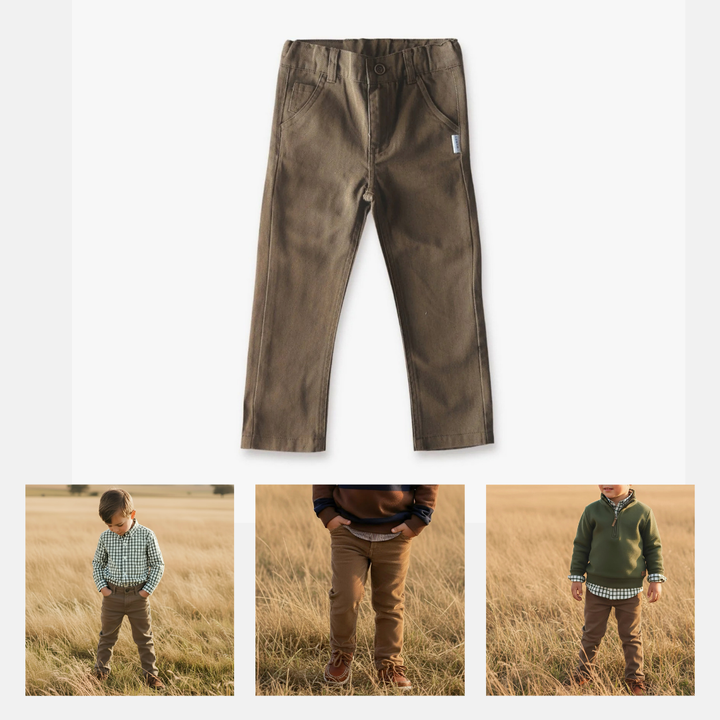Boys Chino Pant - Deep Taupe