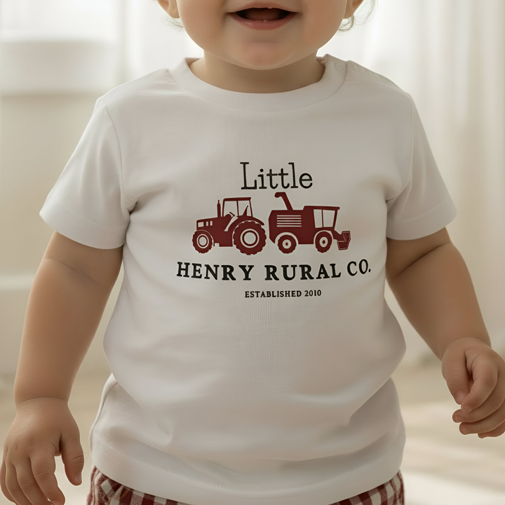 Baby Boys Tractor Tee - Red 26