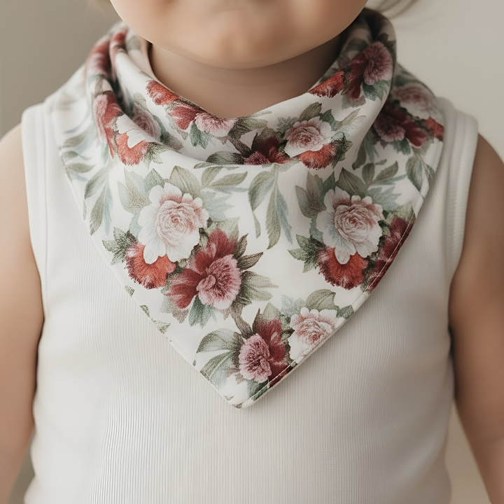 Baby Girls Dribble Bib - Festive Floral