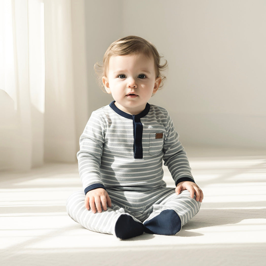 Baby Boys Winter Onesie - Blue