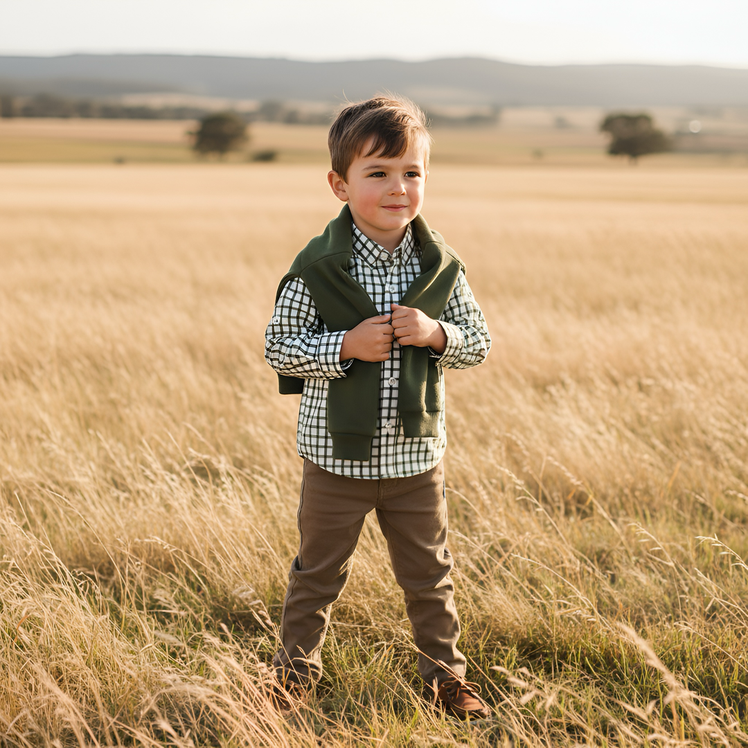 Boys Harry Jumper - Dark Olive