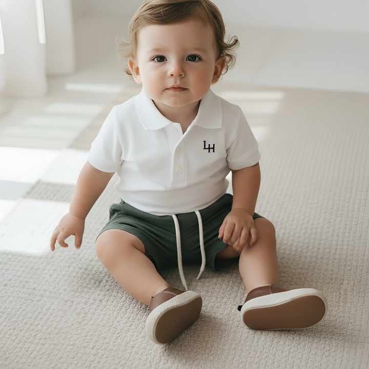 Baby Boys Sonny Short - Green Linen