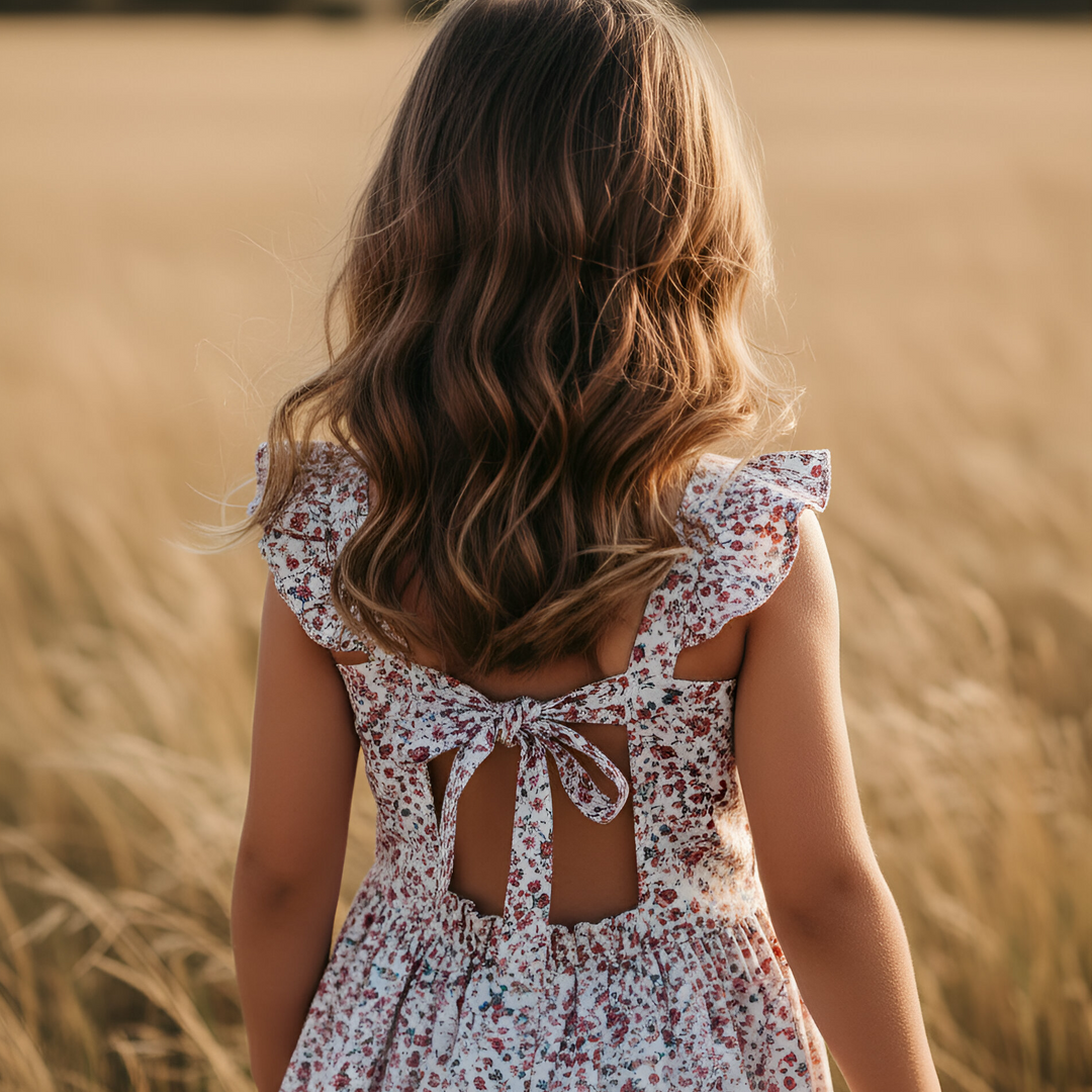 Girls Ellie Dress - Pink Petite Floral 26