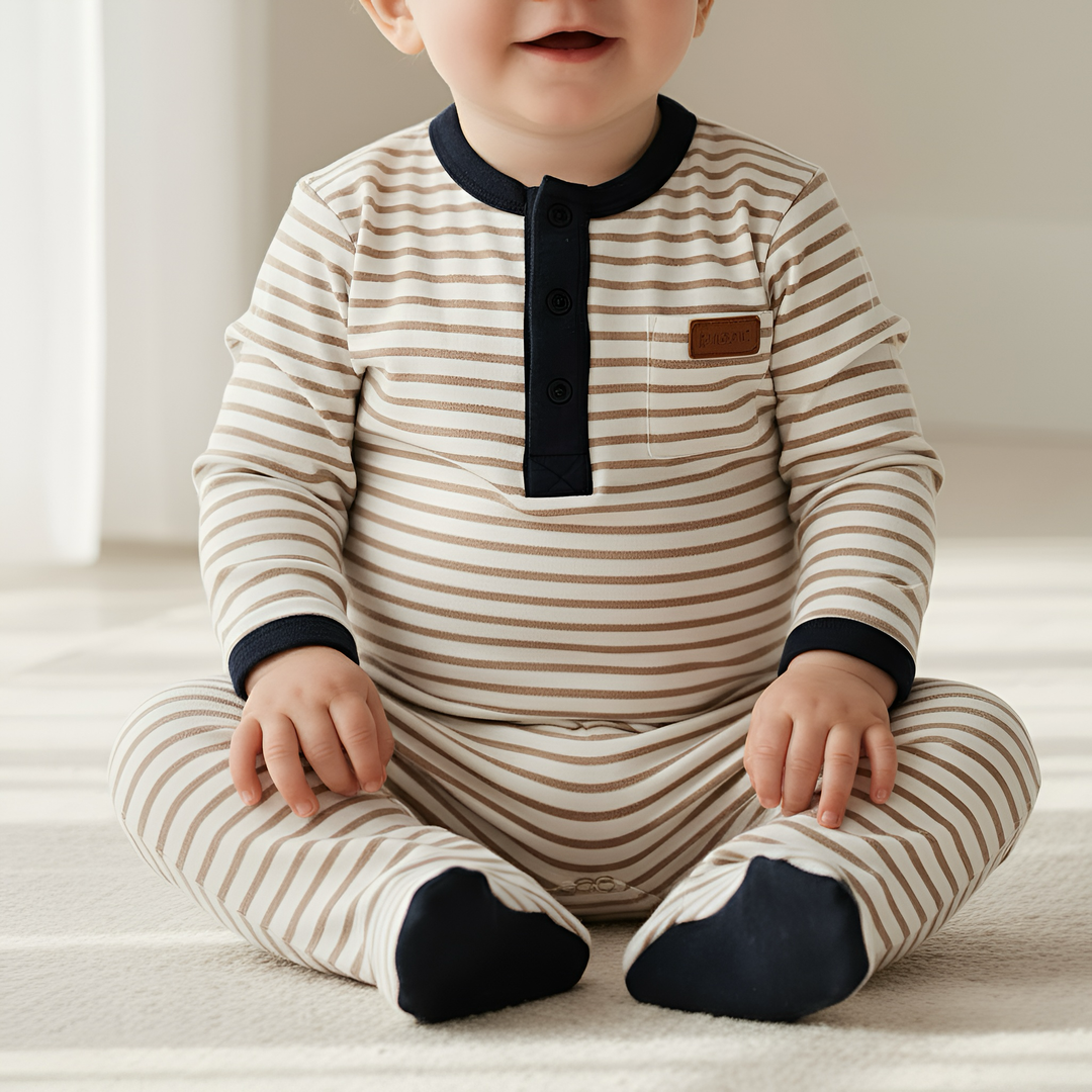 Baby Boys Winter Onesie - Beige