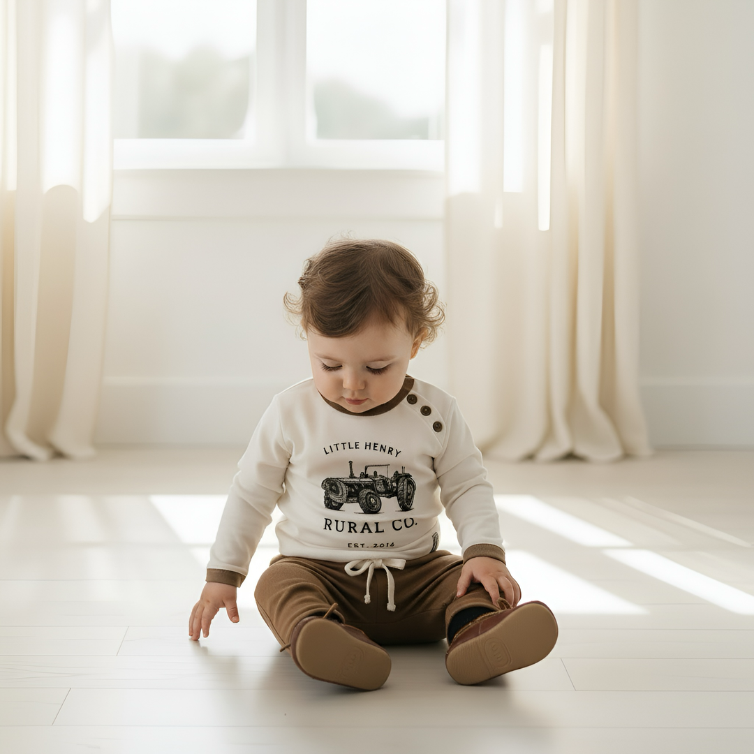 Baby Boys Comfy Pants - Chestnut