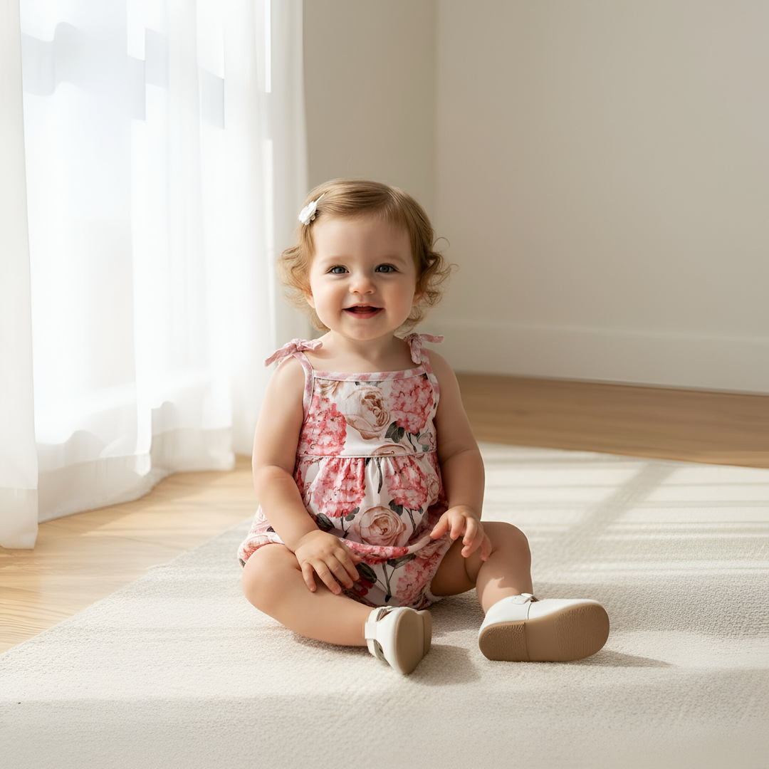 Baby Girls Elsie Playsuit - Pink Blossom