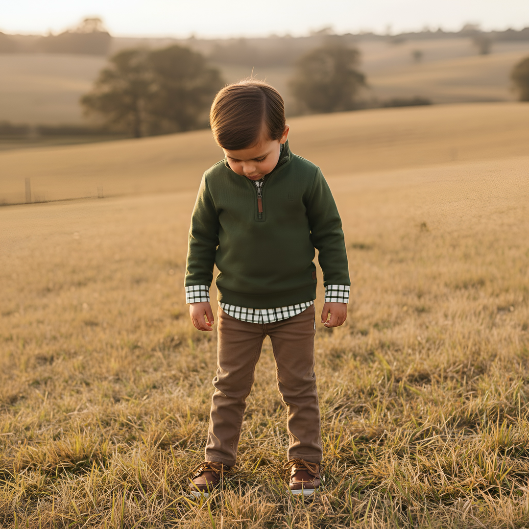Boys Harry Jumper - Dark Olive