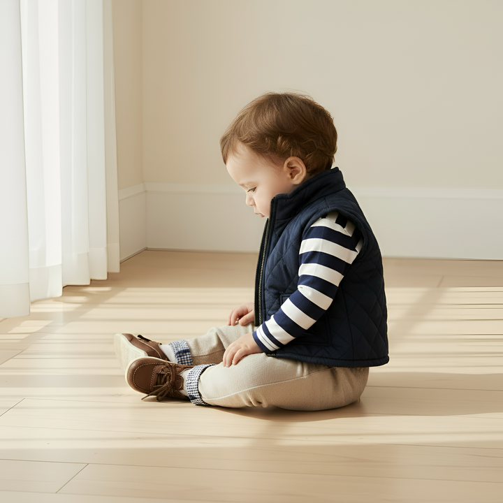 Baby Boys Campbell Vest - Navy