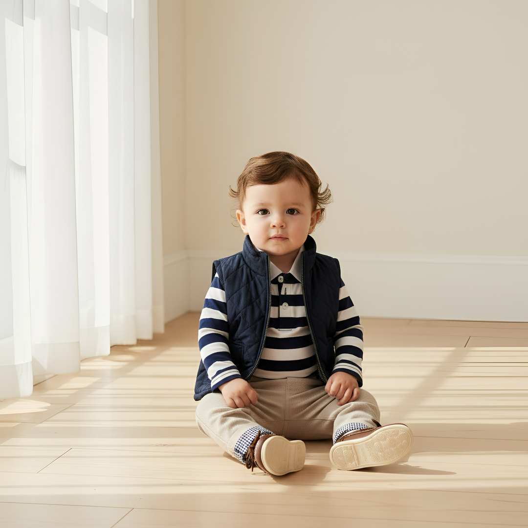 Baby Boys Campbell Vest - Navy