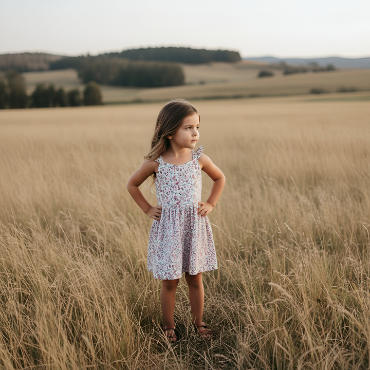 Girls Ellie Dress - Pink Petite Floral 26